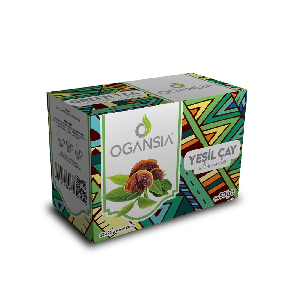 Ogansia Green Tea Yeşil Çay Reishi Mantarlı Organik Çay